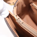 CELINE Macadam Shoulder Bag PVC Brown Gold Tone Auth 209060-29