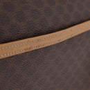 CELINE Macadam Shoulder Bag PVC Brown Gold Tone Auth 209060-4
