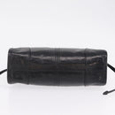 PRADA Bonnie Hand Bag Leather Black Gold Tone Auth 209063SAM-9