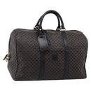 CELINE Macadam Boston Bag PVC Black Gold Tone Auth 209064V-1