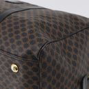 CELINE Macadam Boston Bag PVC Black Gold Tone Auth 209064V-10