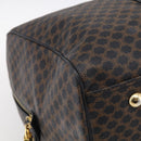 CELINE Macadam Boston Bag PVC Black Gold Tone Auth 209064V-11