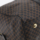 CELINE Macadam Boston Bag PVC Black Gold Tone Auth 209064V-13