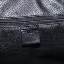 CELINE Macadam Boston Bag PVC Black Gold Tone Auth 209064V-17
