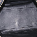 CELINE Macadam Boston Bag PVC Black Gold Tone Auth 209064V-18