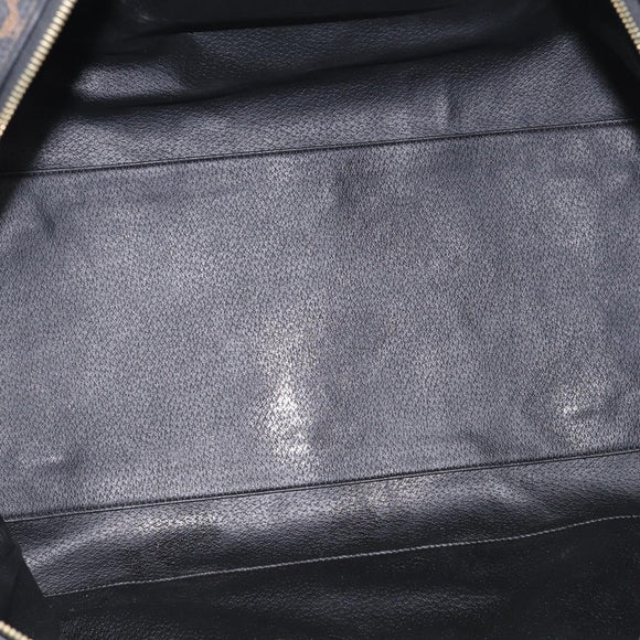 CELINE Macadam Boston Bag PVC Black Gold Tone Auth 209064V