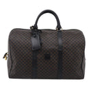 CELINE Macadam Boston Bag PVC Black Gold Tone Auth 209064V-2