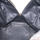 CELINE Macadam Boston Bag PVC Black Gold Tone Auth 209064V-20