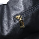 CELINE Macadam Boston Bag PVC Black Gold Tone Auth 209064V-22