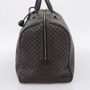 CELINE Macadam Boston Bag PVC Black Gold Tone Auth 209064V-5