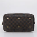 CELINE Macadam Boston Bag PVC Black Gold Tone Auth 209064V-9