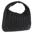 Bottega Veneta INTRECCIATO Hobo Shoulder Bag Leather Black 115653 Auth 209066SAV-1