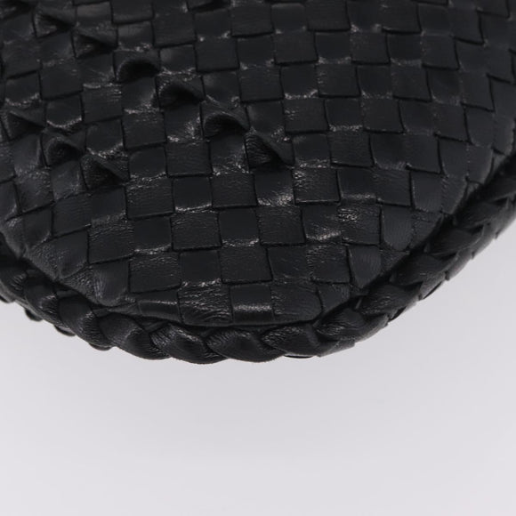 Bottega Veneta INTRECCIATO Hobo Shoulder Bag Leather Black 115653 Auth 209066SAV