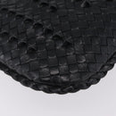 Bottega Veneta INTRECCIATO Hobo Shoulder Bag Leather Black 115653 Auth 209066SAV-12