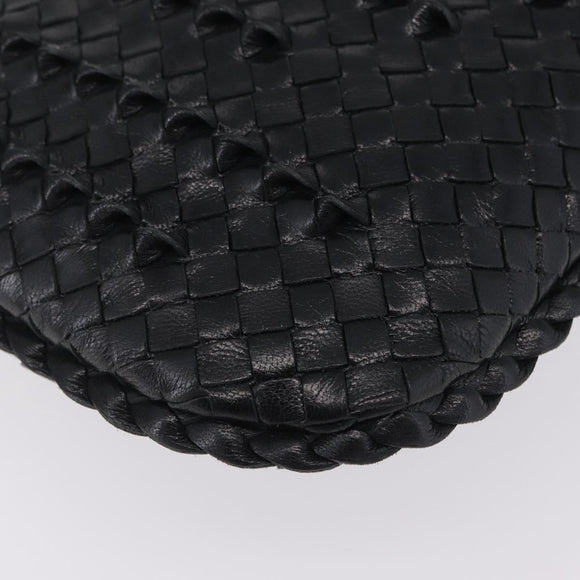 Bottega Veneta INTRECCIATO Hobo Shoulder Bag Leather Black 115653 Auth 209066SAV