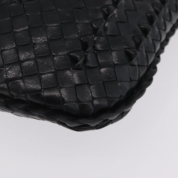 Bottega Veneta INTRECCIATO Hobo Shoulder Bag Leather Black 115653 Auth 209066SAV