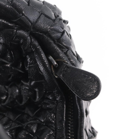 Bottega Veneta INTRECCIATO Hobo Shoulder Bag Leather Black 115653 Auth 209066SAV