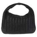 Bottega Veneta INTRECCIATO Hobo Shoulder Bag Leather Black 115653 Auth 209066SAV-2