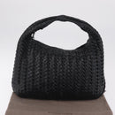 Bottega Veneta INTRECCIATO Hobo Shoulder Bag Leather Black 115653 Auth 209066SAV-25