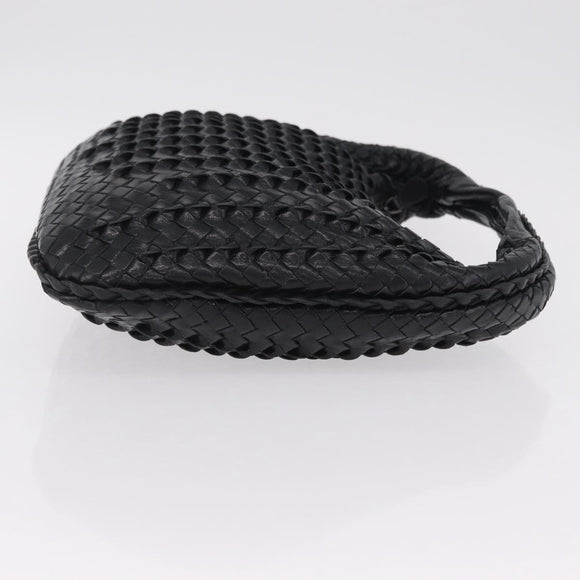 Bottega Veneta INTRECCIATO Hobo Shoulder Bag Leather Black 115653 Auth 209066SAV
