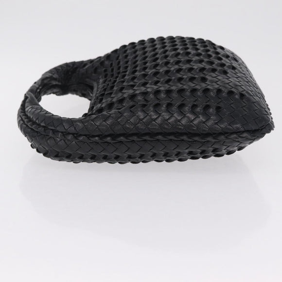 Bottega Veneta INTRECCIATO Hobo Shoulder Bag Leather Black 115653 Auth 209066SAV