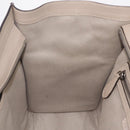 CELINE Luggage Phantom Hand Bag Leather Beige Silver Auth 209068V-23
