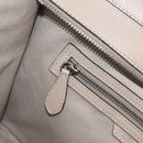 CELINE Luggage Phantom Hand Bag Leather Beige Silver Auth 209068V-24