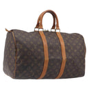 LOUIS VUITTON Monogram Keepall 45 Boston Bag M41428 LV Auth 209070-1