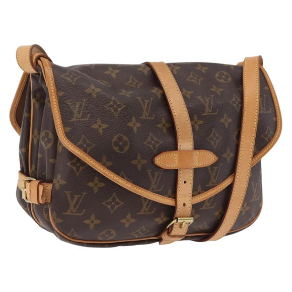 LOUIS VUITTON Monogram Saumur 30 Shoulder Bag M42256 LV Auth 209083V