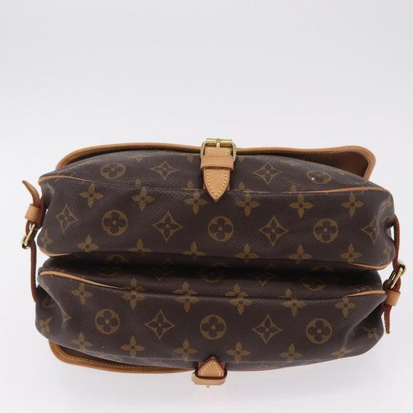 LOUIS VUITTON Monogram Saumur 30 Shoulder Bag M42256 LV Auth 209083V