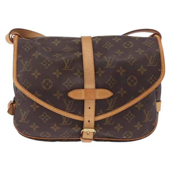 LOUIS VUITTON Monogram Saumur 30 Shoulder Bag M42256 LV Auth 209083V