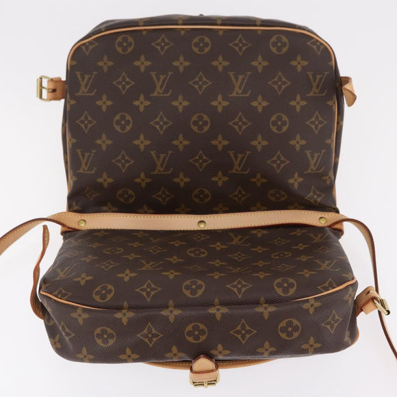 LOUIS VUITTON Monogram Saumur 30 Shoulder Bag M42256 LV Auth 209083V