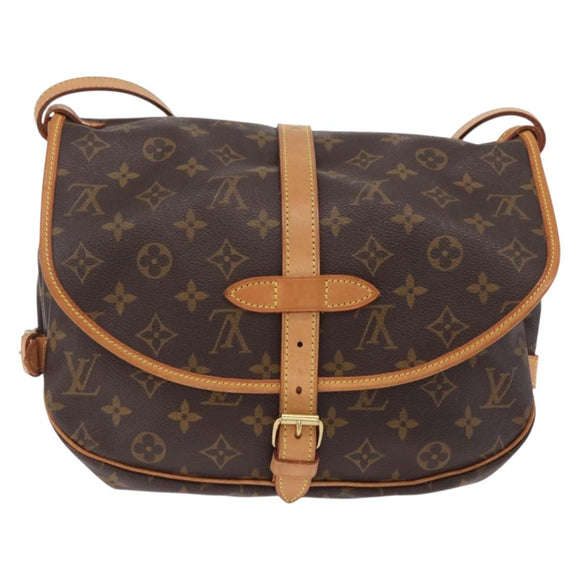 LOUIS VUITTON Monogram Saumur 30 Shoulder Bag M42256 LV Auth 209083V