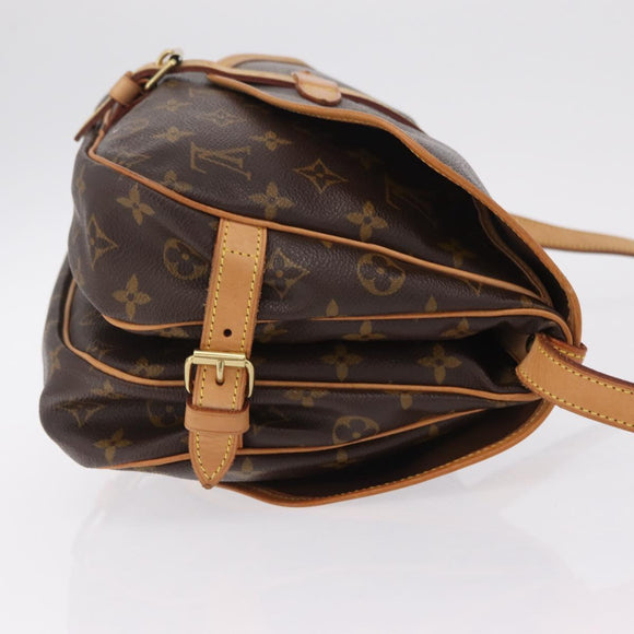 LOUIS VUITTON Monogram Saumur 30 Shoulder Bag M42256 LV Auth 209083V