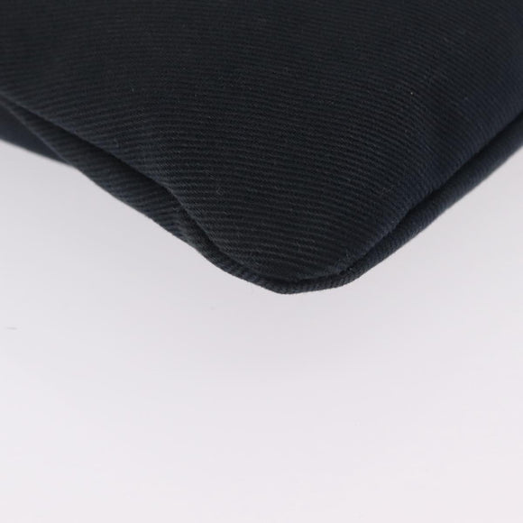 Saint Laurent Shoulder Bag Canvas Black Silver Auth 209089