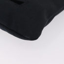 Saint Laurent Shoulder Bag Canvas Black Silver Auth 209089-11