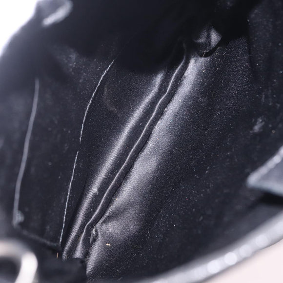 Saint Laurent Shoulder Bag Canvas Black Silver Auth 209089
