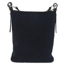 Saint Laurent Shoulder Bag Canvas Black Silver Auth 209089-3