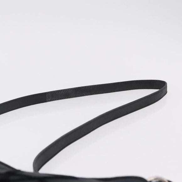 Saint Laurent Shoulder Bag Canvas Black Silver Auth 209089