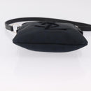 Saint Laurent Shoulder Bag Canvas Black Silver Auth 209089-9