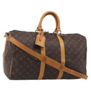 LOUIS VUITTON Monogram Keepall Bandouliere 45 Boston Bag M41418 LV Auth 209095V-1