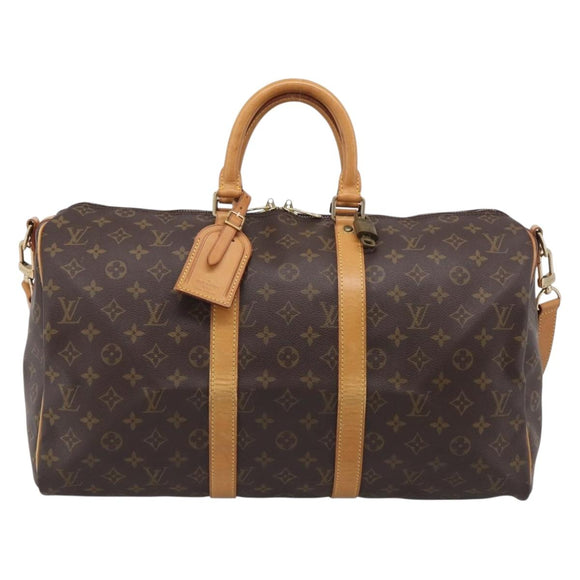 LOUIS VUITTON Monogram Keepall Bandouliere 45 Boston Bag M41418 LV Auth 209095V