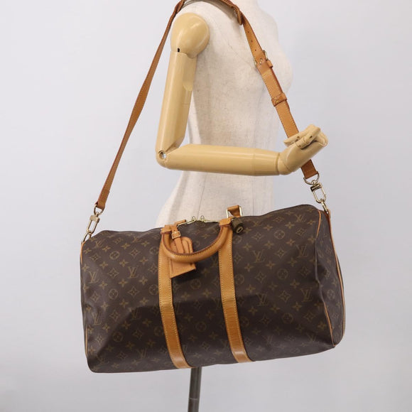 LOUIS VUITTON Monogram Keepall Bandouliere 45 Boston Bag M41418 LV Auth 209095V