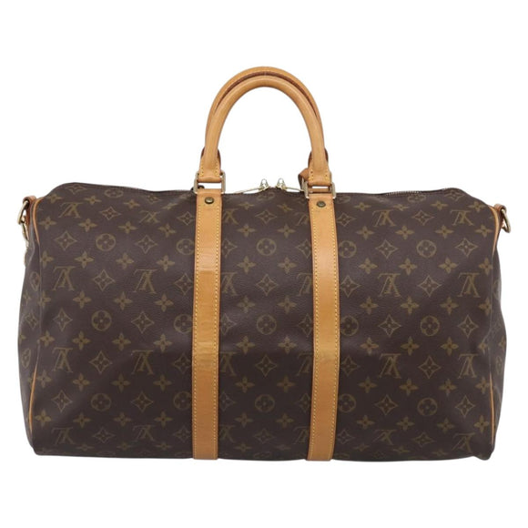 LOUIS VUITTON Monogram Keepall Bandouliere 45 Boston Bag M41418 LV Auth 209095V