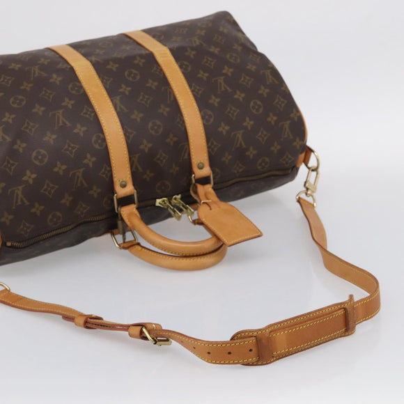 LOUIS VUITTON Monogram Keepall Bandouliere 45 Boston Bag M41418 LV Auth 209095V