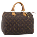 LOUIS VUITTON Monogram Speedy 30 Hand Bag M41526 LV Auth 209096V-1