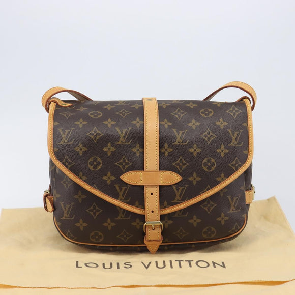 LOUIS VUITTON Monogram Saumur 30 Shoulder Bag M42256 LV Auth 209097V