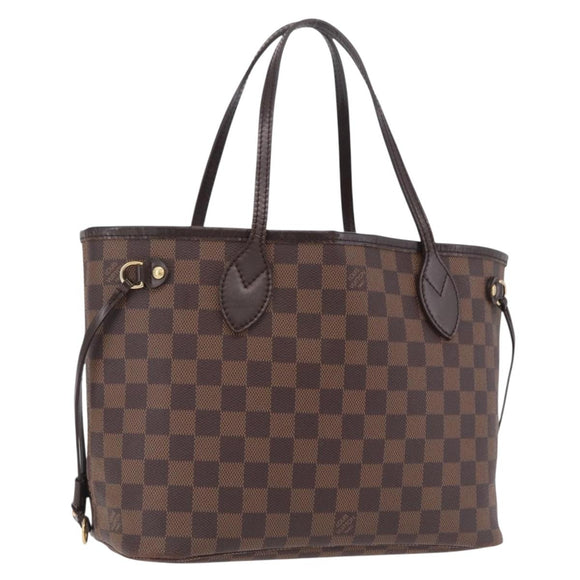 LOUIS VUITTON Damier Ebene Neverfull PM Tote Bag N51109 LV Auth 209099