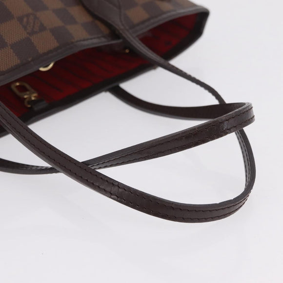 LOUIS VUITTON Damier Ebene Neverfull PM Tote Bag N51109 LV Auth 209099