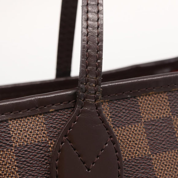 LOUIS VUITTON Damier Ebene Neverfull PM Tote Bag N51109 LV Auth 209099